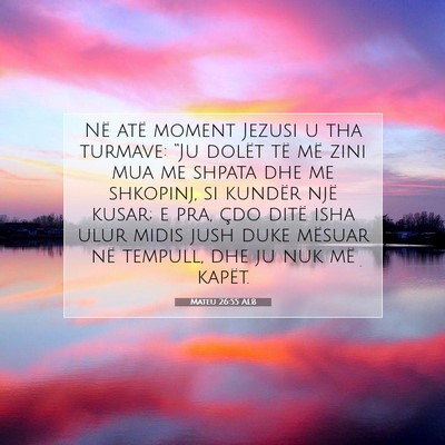Picture 07 - Mateu 26:55 ALB - Në atë moment Jezusi u tha turmave: “Ju - Bible Verse Picture
