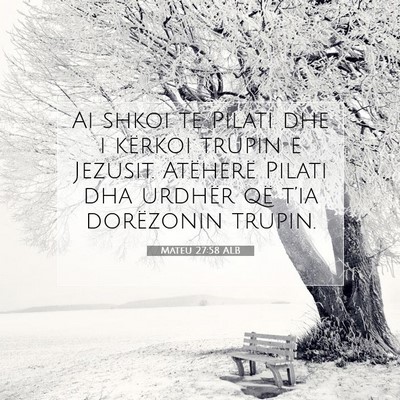Picture 07 - Mateu 27:58 ALB - Ai shkoi te Pilati dhe i kërkoi trupin e - Bible Verse Picture