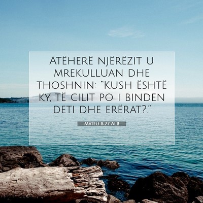 Picture 07 - Mateu 8:27 ALB - Atëherë njërëzit u mrekulluan dhe thoshnin: - Bible Verse Picture
