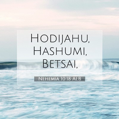 Picture 07 - Nehemia 10:18 ALB - Hodijahu, Hashumi, - Bible Verse Picture