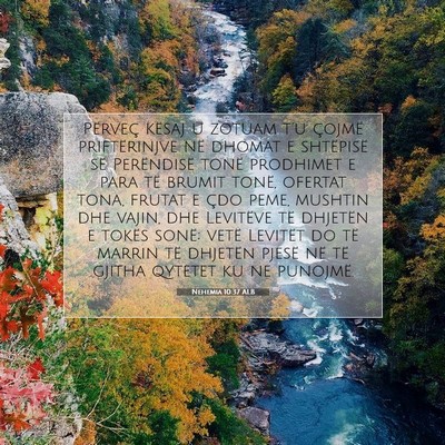 Picture 07 - Nehemia 10:37 ALB - Përveç kësaj u zotuam t’u çojmë - Bible Verse Picture