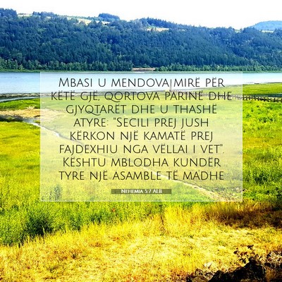 Picture 07 - Nehemia 5:7 ALB - Mbasi u mendova mirë për këtë gjë, qortova - Bible Verse Picture
