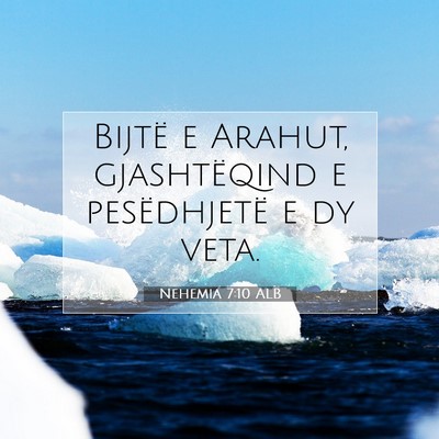 Picture 07 - Nehemia 7:10 ALB - Bijtë e Arahut, gjashtëqind e pesëdhjetë e dy - Bible Verse Picture