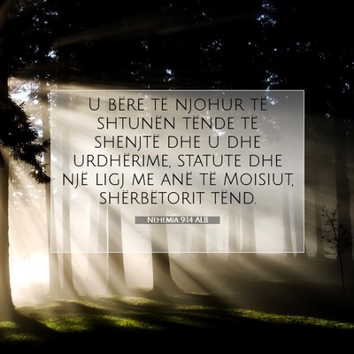Picture 07 - Nehemia 9:14 ALB - U bëre të njohur të shtunën tënde të - Bible Verse Picture