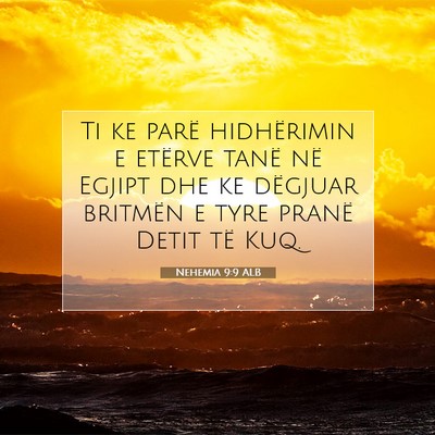 Picture 07 - Nehemia 9:9 ALB - Ti ke parë hidhërimin e etërve tanë në - Bible Verse Picture