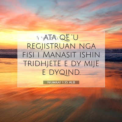 Picture 07 - Numrat 1:35 ALB - ata që u regjistruan nga fisi i Manasit ishin - Bible Verse Picture