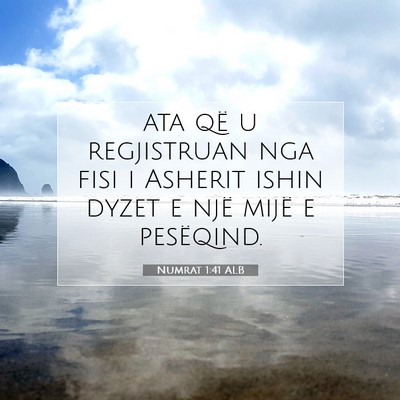 Picture 07 - Numrat 1:41 ALB - ata që u regjistruan nga fisi i Asherit ishin - Bible Verse Picture