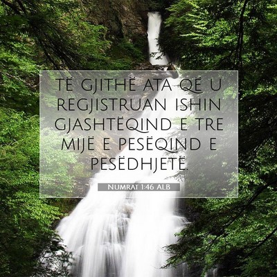 Picture 07 - Numrat 1:46 ALB - të gjithë ata që u regjistruan ishin - Bible Verse Picture
