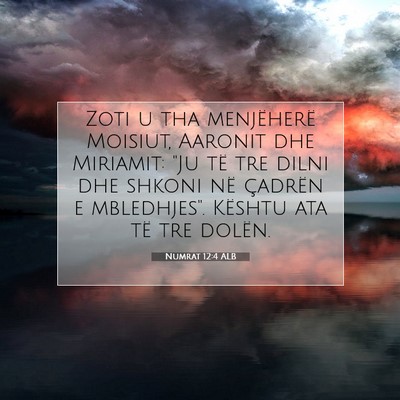 Picture 07 - Numrat 12:4 ALB - Zoti u tha menjëherë Moisiut, Aaronit dhe - Bible Verse Picture