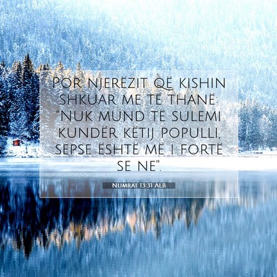 Picture 07 - Numrat 13:31 ALB - Por njerëzit që kishin shkuar me të thanë: - Bible Verse Picture