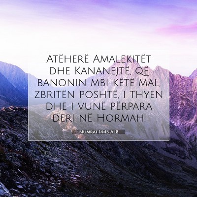 Picture 07 - Numrat 14:45 ALB - Atëherë Amalekitët dhe Kananejtë, që banonin - Bible Verse Picture