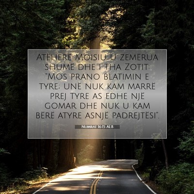 Picture 07 - Numrat 16:15 ALB - Atëherë Moisiu u zemërua shumë dhe i tha - Bible Verse Picture