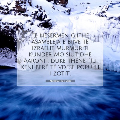 Picture 07 - Numrat 16:41 ALB - Të nesërmen gjithë asambleja e bijve të - Bible Verse Picture