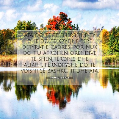 Picture 07 - Numrat 18:3 ALB - Ata do të të shërbejnë ty dhe do të kryejnë - Bible Verse Picture