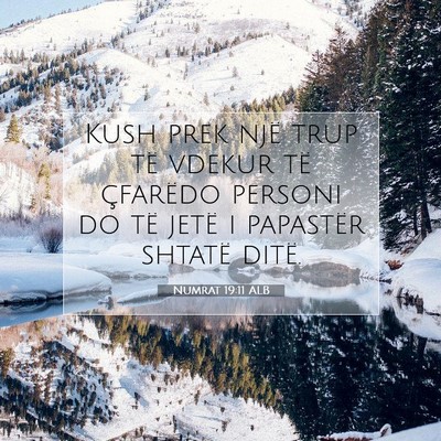 Picture 07 - Numrat 19:11 ALB - Kush prek një trup të vdekur të çfarëdo - Bible Verse Picture