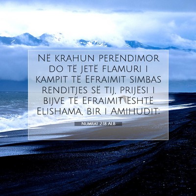 Picture 07 - Numrat 2:18 ALB - Në krahun perëndimor do të jetë flamuri i - Bible Verse Picture