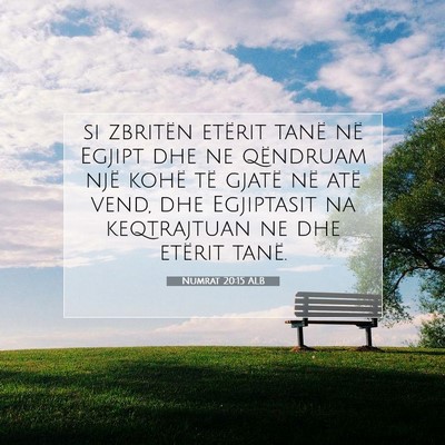 Picture 07 - Numrat 20:15 ALB - si zbritën etërit tanë në Egjipt dhe ne - Bible Verse Picture