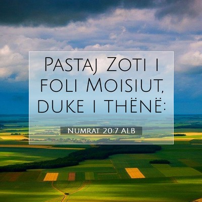 Picture 07 - Numrat 20:7 ALB - Pastaj Zoti i foli Moisiut, duke i - Bible Verse Picture