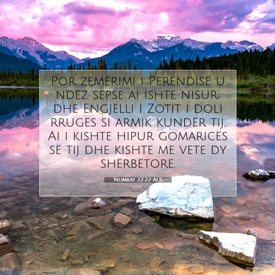 Picture 07 - Numrat 22:22 ALB - Por zemërimi i Perëndisë u ndez sepse ai ishte - Bible Verse Picture