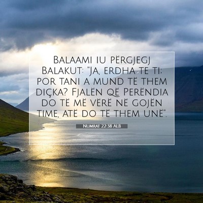 Picture 07 - Numrat 22:38 ALB - Balaami iu përgjegj Balakut: 