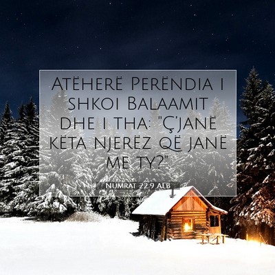 Picture 07 - Numrat 22:9 ALB - Atëherë Perëndia i shkoi Balaamit dhe i tha: - Bible Verse Picture