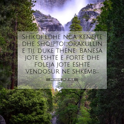 Picture 07 - Numrat 24:21 ALB - Shikoi edhe nga Kenejtë dhe shqiptoi orakullin e - Bible Verse Picture