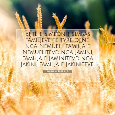 Picture 07 - Numrat 26:12 ALB - Bijtë e Simeonit simbas familjeve të tyre - Bible Verse Picture