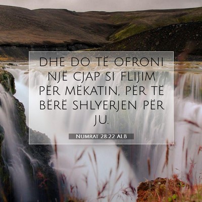 Picture 07 - Numrat 28:22 ALB - dhe do të ofroni një cjap si flijim për - Bible Verse Picture