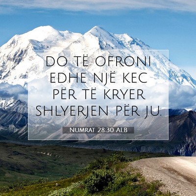Picture 07 - Numrat 28:30 ALB - do të ofroni edhe një kec për të kryer - Bible Verse Picture