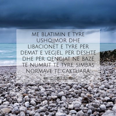 Picture 07 - Numrat 29:18 ALB - me blatimin e tyre ushqimor dhe libacionet e tyre - Bible Verse Picture