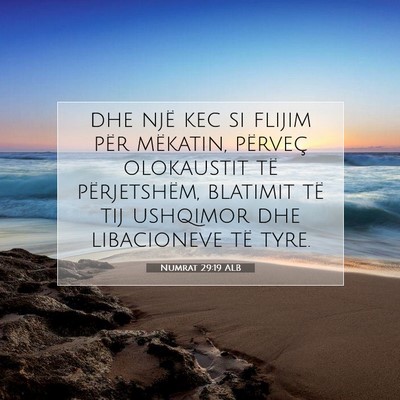 Picture 07 - Numrat 29:19 ALB - dhe një kec si flijim për mëkatin, përveç - Bible Verse Picture