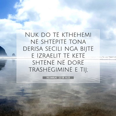 Picture 07 - Numrat 32:18 ALB - Nuk do të kthehemi në shtëpitë tona derisa - Bible Verse Picture