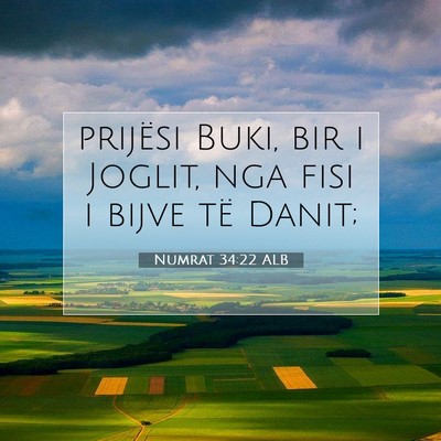 Picture 07 - Numrat 34:22 ALB - prijësi Buki, bir i Joglit, nga fisi i bijve të - Bible Verse Picture