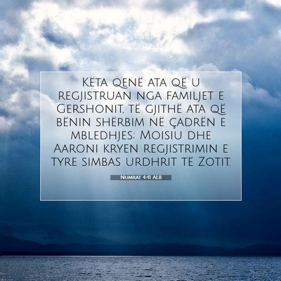Picture 07 - Numrat 4:41 ALB - Këta qenë ata që u regjistruan nga familjet e - Bible Verse Picture