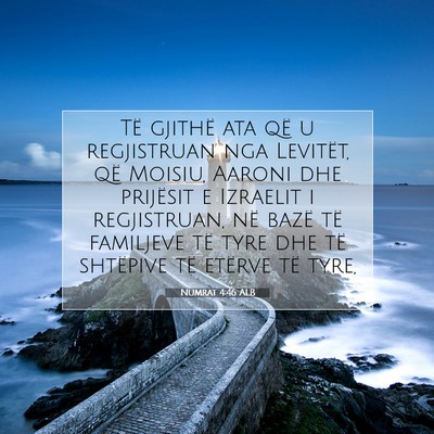 Picture 07 - Numrat 4:46 ALB - Të gjithë ata që u regjistruan nga Levitët, - Bible Verse Picture