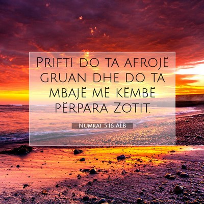 Picture 07 - Numrat 5:16 ALB - Prifti do ta afrojë gruan dhe do ta mbajë më - Bible Verse Picture