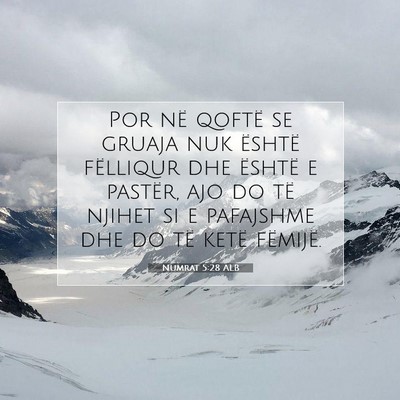 Picture 07 - Numrat 5:28 ALB - Por në qoftë se gruaja nuk është fëlliqur - Bible Verse Picture