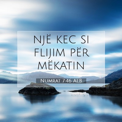 Picture 07 - Numrat 7:46 ALB - një kec si flijim për - Bible Verse Picture