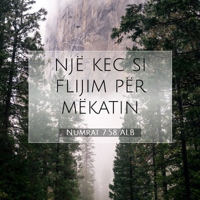 Picture 07 - Numrat 7:58 ALB - një kec si flijim për - Bible Verse Picture