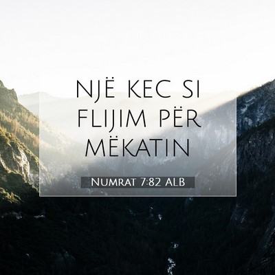 Picture 07 - Numrat 7:82 ALB - një kec si flijim për - Bible Verse Picture