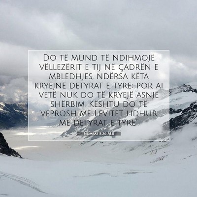 Picture 07 - Numrat 8:26 ALB - Do të mund të ndihmojë vëllezërit e tij në - Bible Verse Picture