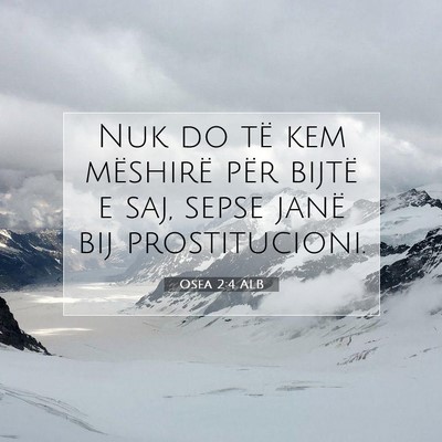 Picture 07 - Osea 2:4 ALB - Nuk do të kem mëshirë për bijtë e saj, sepse - Bible Verse Picture