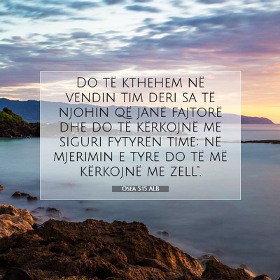 Picture 07 - Osea 5:15 ALB - Do të kthehem në vendin tim deri sa të njohin - Bible Verse Picture