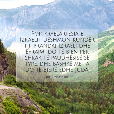 Picture 07 - Osea 5:5 ALB - Por kryelartësia e Izraelit dëshmon kundër - Bible Verse Picture