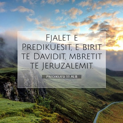 Picture 07 - Predikuesi 1:1 ALB - Fjalët e Predikuesit, e birit të Davidit, - Bible Verse Picture