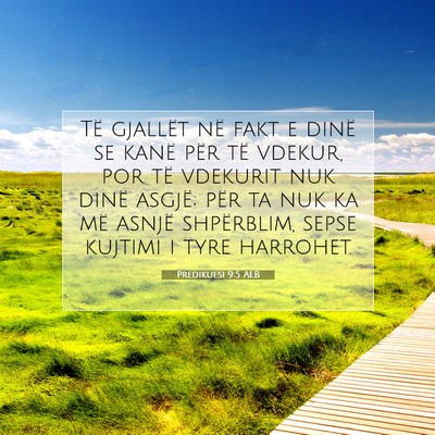Picture 07 - Predikuesi 9:5 ALB - Të gjallët në fakt e dinë se kanë për të - Bible Verse Picture