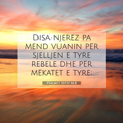 Picture 07 - Psalmet 107:17 ALB - Disa njerëz pa mend vuanin për sjelljen e tyre - Bible Verse Picture