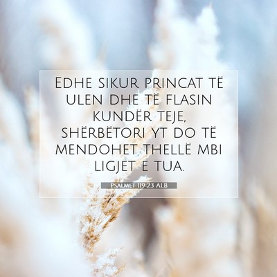 Picture 07 - Psalmet 119:23 ALB - Edhe sikur princat të ulen dhe të flasin - Bible Verse Picture
