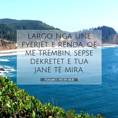 Picture 07 - Psalmet 119:39 ALB - Largo nga unë fyerjet e rënda, që më - Bible Verse Picture
