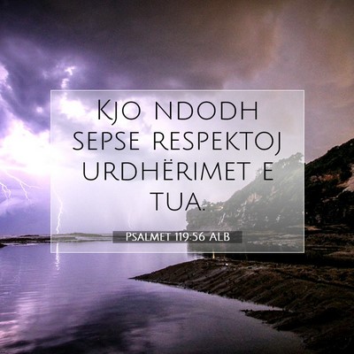 Picture 07 - Psalmet 119:56 ALB - Kjo ndodh sepse respektoj urdhërimet e - Bible Verse Picture